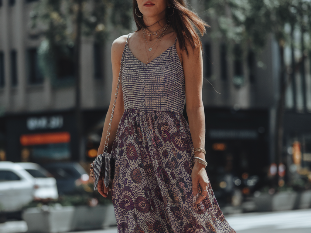 How to style one midi dress five ways for weekend city trips using accessories you already own